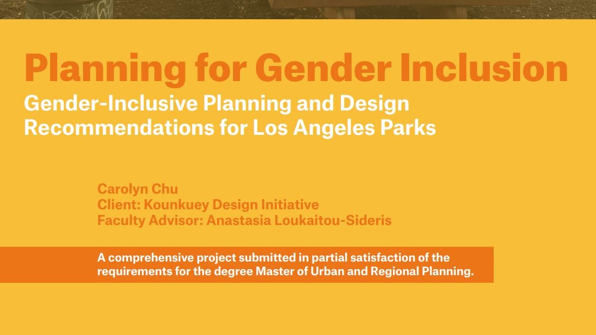 Planning For Gender Inclusion: Gender-Inclusive Planning And Design ...